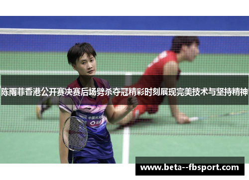 陈雨菲香港公开赛决赛后场劈杀夺冠精彩时刻展现完美技术与坚持精神
