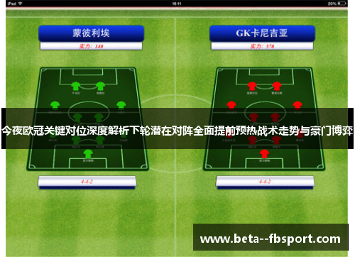 今夜欧冠关键对位深度解析下轮潜在对阵全面提前预热战术走势与豪门博弈
